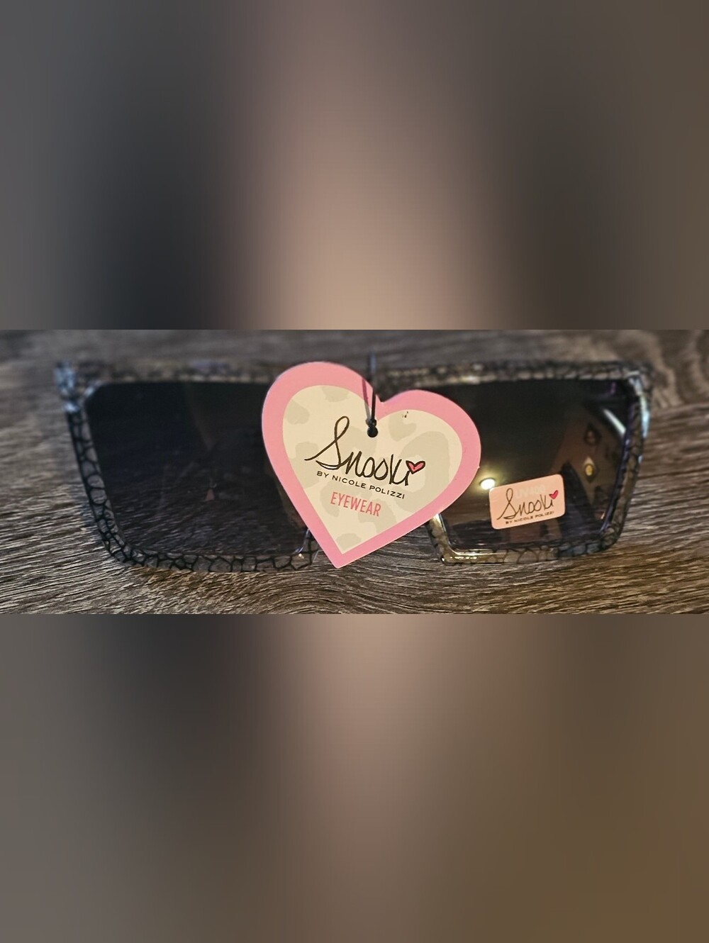 Snooki by Nicole Pollizzi Black Union Square Sunglasses